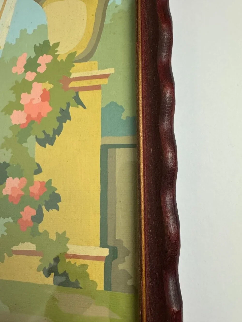Vintage 1950 - 1960s PBN Paint by Numbers Balcony Ballet Ballerina Painting